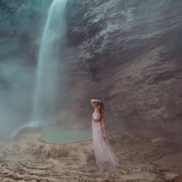 Blushing Ethereal Maxi Dress Special Occassion - Picture 7 of 8